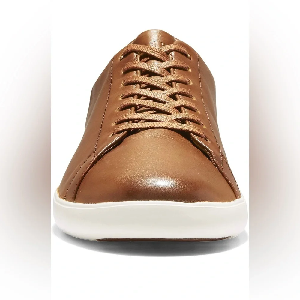 Cole Haan Tan Leather Lace-Up Sneaker
